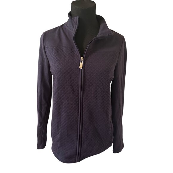 Croft & Barrow blue zip quilted jacket size S - Picture 4 of 7